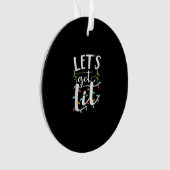 Laten we verlicht kerstverlichting Creative Classi Ornament (voorkant)