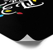 Laten we verlicht kerstverlichting Grappige kerst  Poster (Hoek)