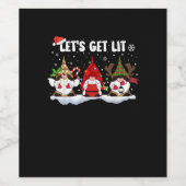 Laten we verlicht krijgen Grappige kerstverlichtin Wijn Etiket (Enkel label)