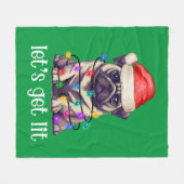 Laten we verlicht raken door kerstverlichting fleece deken (Voorkant (Horizontaal))