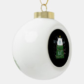 Laten we verlicht Schattige Beer kerstpyjama's Keramische Bal Ornament (Links)