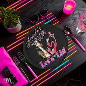 Laten we verlicht volwassen cocktail verjaardag papieren bordje