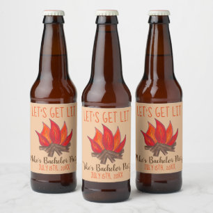 Laten we verlicht vrijgezellenfeest Stag Do Campir Bier Etiket
