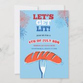 Laten we verlicht worden! 4 juli BBQ Kaart (Voorkant)