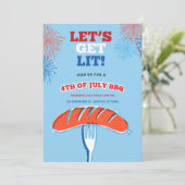 Laten we verlicht worden! 4 juli BBQ Kaart (Staand voorkant)