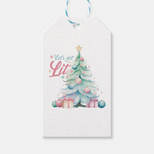 Laten we verlicht worden cadeaulabel