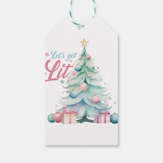 Laten we verlicht worden cadeaulabel (Achterkant)