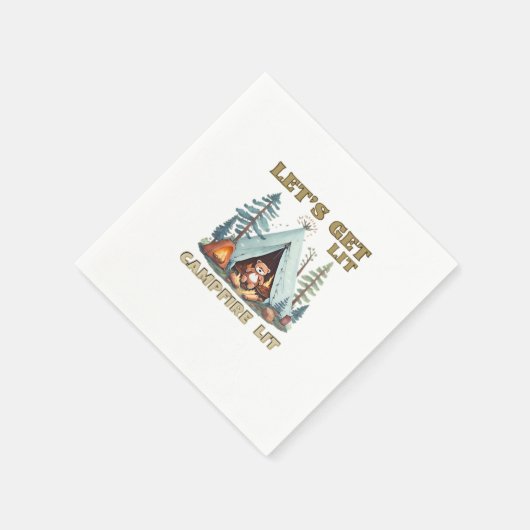 Laten we verlicht worden. Campfire Lit Classic Servet (Hoek)