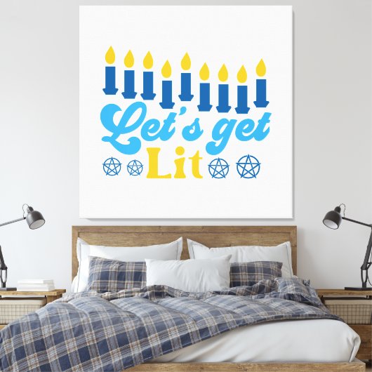 Laten we verlicht worden! canvas afdruk (Insitu (Slaapkamer))