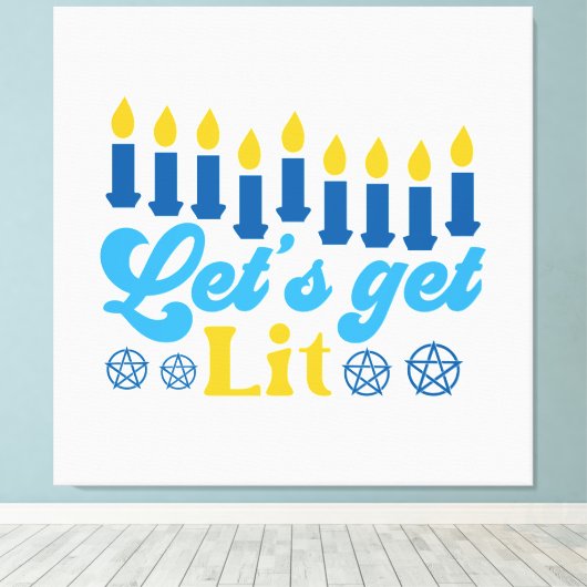 Laten we verlicht worden! canvas afdruk (Insitu (Houten vloer))