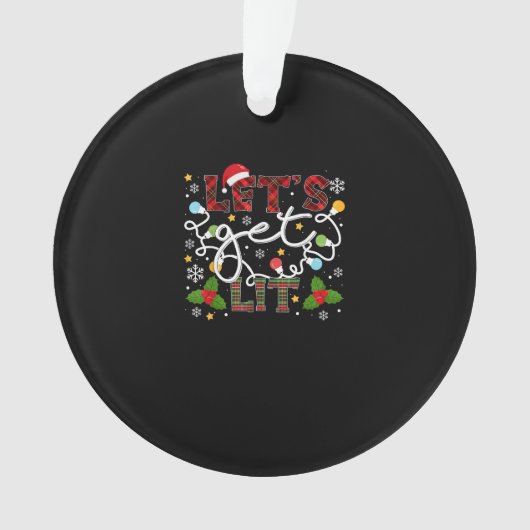 Laten we verlicht worden Drink kerstverlichting Ornament (voorkant)