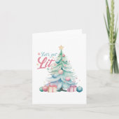 Laten we verlicht worden feestdagen kaart (Voorkant)