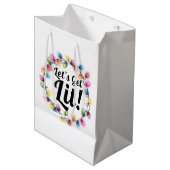 Laten we verlicht worden! – Feestelijke kerstverli Medium Cadeauzakje (Voorkant Gekanteld)