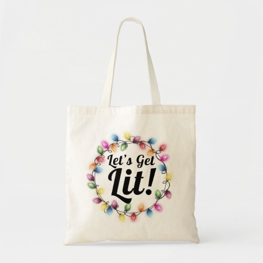 Laten we verlicht worden! – Feestelijke kerstverli Tote Bag (Voorkant)