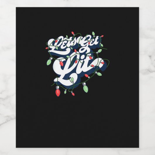 Laten we verlicht worden! Grappig Drink Christmas  Wijn Etiket (Enkel label)