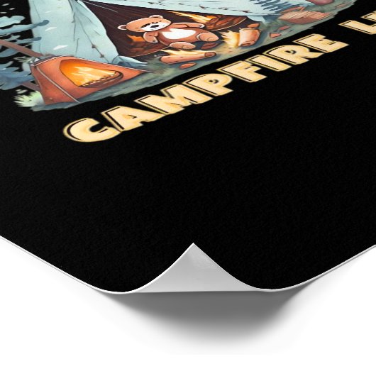 Laten we verlicht worden. Het kampvuur is aangesto Poster (Hoek)