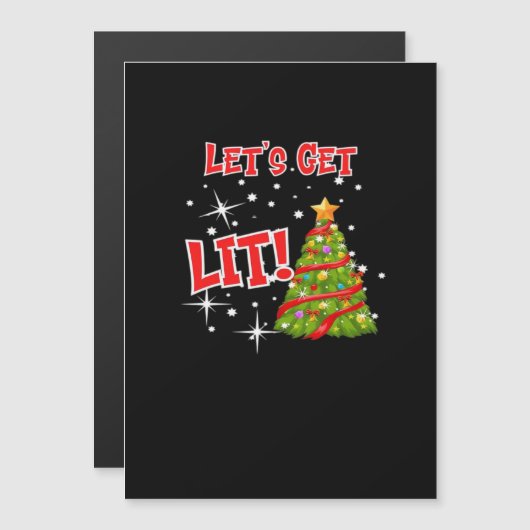 Laten we verlicht worden, leuk idioom, kerstverlic (Voorkant / Achterkant)