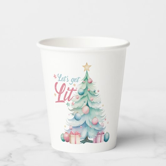 Laten we verlicht worden papieren bekers (Achterkant)