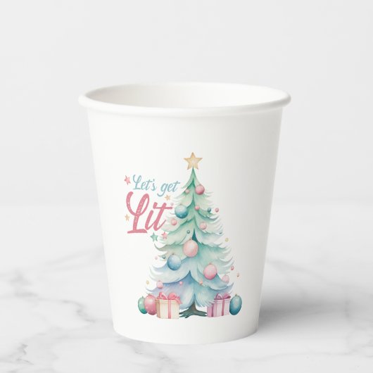 Laten we verlicht worden papieren bekers (Voorkant)