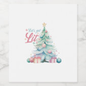 Laten we verlicht worden wijn etiket (Enkel label)