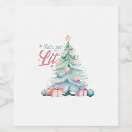 Laten we verlicht worden wijn etiket (Enkel label)