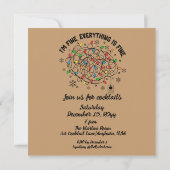 Laten we verlichte kerst cocktail uitnodiging (Achterkant)