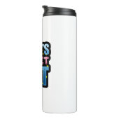 Laten we verlichte zwarte vrouwen kerst drink sist thermosbeker (Geroteerd rechts)