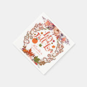 Laten we Verliefd Worden Herfst Bloemige Bruiloft Servetten (Hoek)