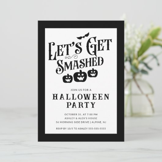 Laten we vernielde volwassen Halloween krijgen Kaart (Staand voorkant)