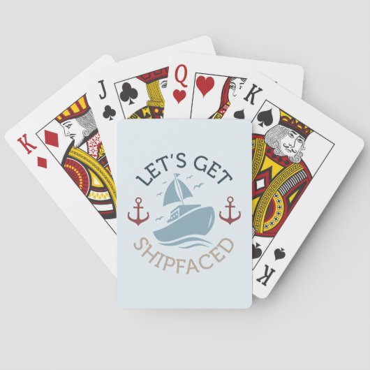 Laten we verscheept raken pokerkaarten (Achterkant)