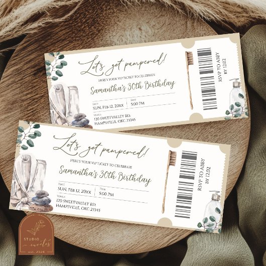 Laten we verwend worden Spa-feest ticket