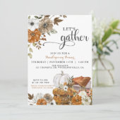 Laten we verzamelen, Thanksgiving diner, feestdag  Kaart (Staand voorkant)