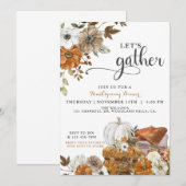 Laten we verzamelen, Thanksgiving diner, feestdag  Kaart (Voorkant / Achterkant)