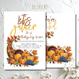 Laten we verzamelen Thanksgiving Dinner Herfst Har Kaart