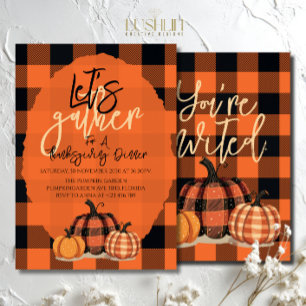 Laten we verzamelen Thanksgiving Dinner Herfst Har Kaart