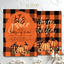 Laten we verzamelen Thanksgiving Dinner Herfst Har Kaart