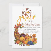 Laten we verzamelen Thanksgiving Dinner Herfst Har Kaart (Voorkant)
