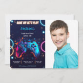 Laten we Video Game Verjaardagsfoto spelen Kaart (Voorkant)