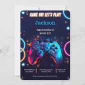 Laten we videogame verjaardag spelen kaart (Voorkant)