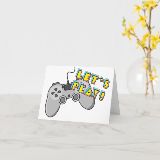 Laten we videospelletjes spelen kaart (Gele Bloem)