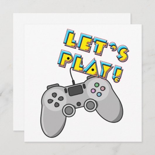 Laten we videospelletjes spelen kaart (Voorkant / Achterkant)