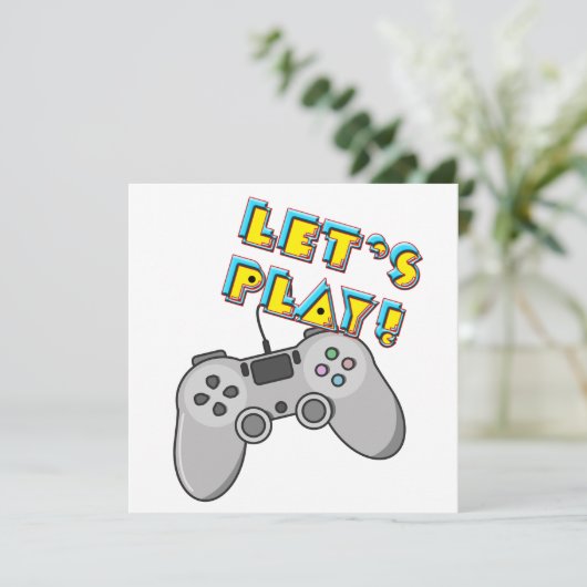 Laten we videospelletjes spelen kaart (Staand voorkant)