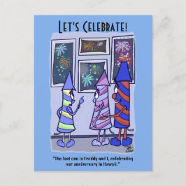 Laten we vieren 4 juli briefkaart