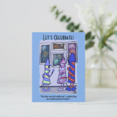 Laten we vieren 4 juli briefkaart (Staand voorkant)