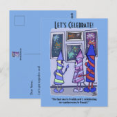 Laten we vieren 4 juli briefkaart (Voorkant / Achterkant)
