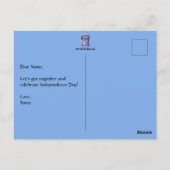 Laten we vieren 4 juli briefkaart (Achterkant)