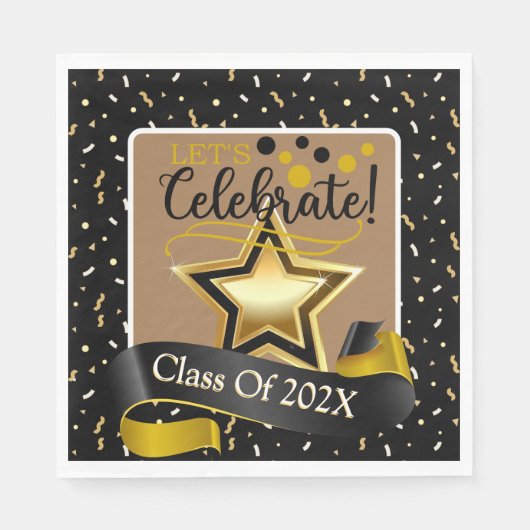 Laten we vieren afstuderen klasse van papier Bord Servet (Voorkant)