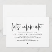 Laten we vieren, bruiloft-repetitie kaart (Voorkant / Achterkant)