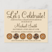 Laten we vieren dat Bagel Graduation Party Brunch Uitnodiging Briefkaart (Voorkant)