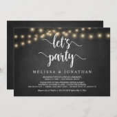 Laten we vieren dat Rustic Wedding Elopement Party Kaart (Voorkant / Achterkant)